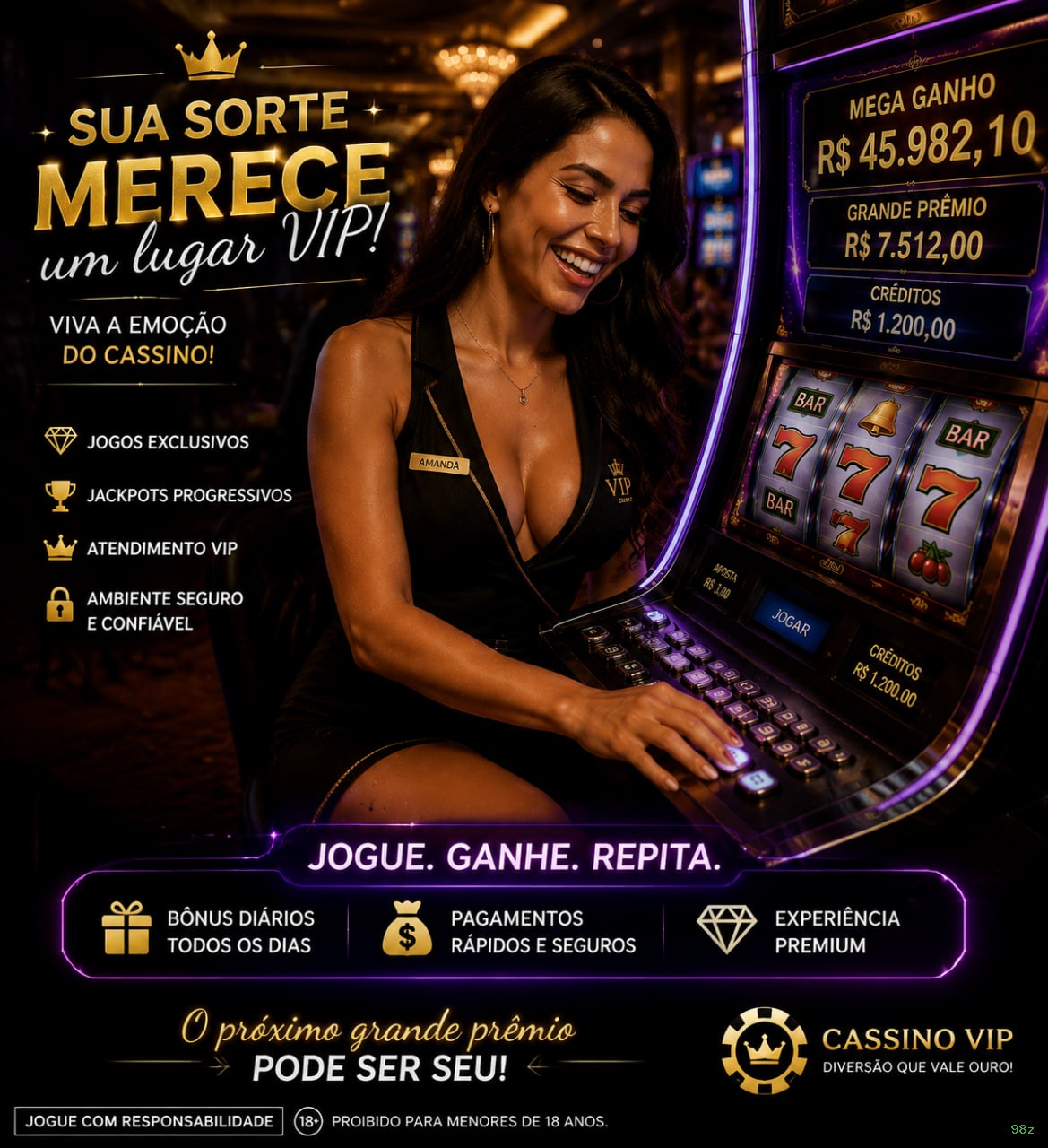 Comparação APP mobile vs versão web da 98z